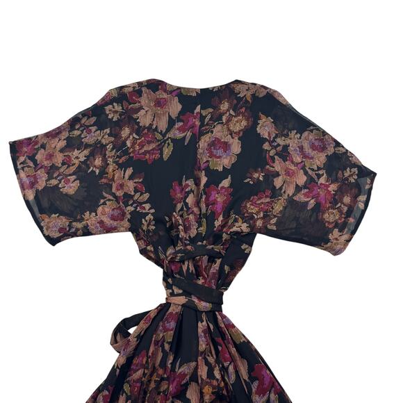 Vici Moody Floral Feminine Sexy Classy Wrap Maxi Dress Women's Size Medium - Picture 5 of 11